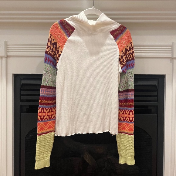 Free People Prism Ivory Sweater Size XS - Picture 3 of 13